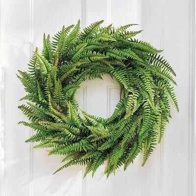 "Classic Fern Wreath, 26"" - 26"" dia. - Grandin Road"