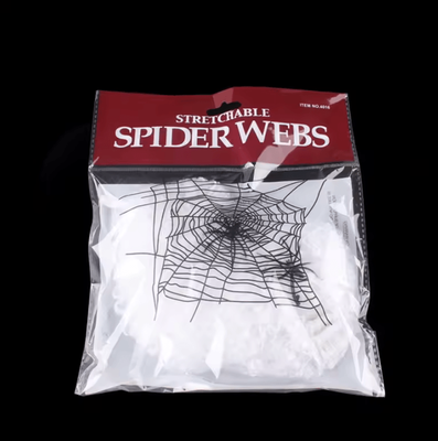Inspire Curations White Stretchy Halloween Spider Web Decoration Haunted House Cobweb Prop white