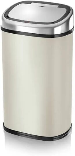 Tower 58L Cream & Chrome Sensor Bin