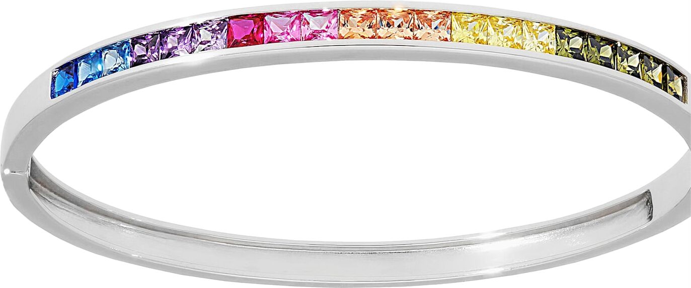 Armreif LADY, bunt (silber 925, silber 925), Armbänder, Damen, Silber 925 (Sterlingsilber), Armreif