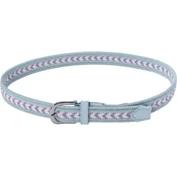 Alberto Gürtel Multicolor Braided, weiß/rosa/grün