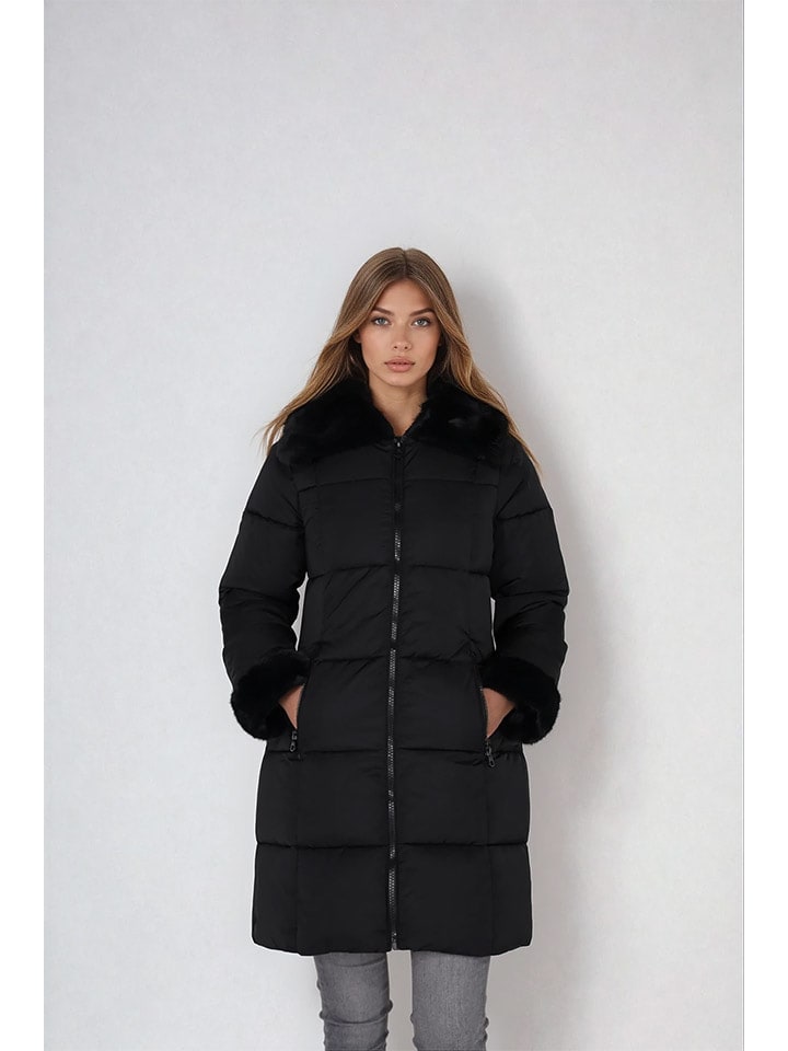 Jessica Simpson Wintermantel in Schwarz - S