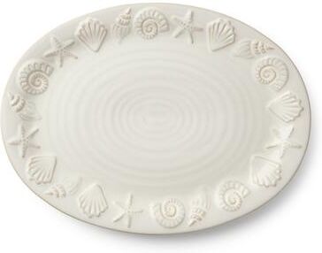"Certified International Coastline Cream Oval Platter 16"" x 12"" - 16.00""L x 12.00""W x 1.25""H"
