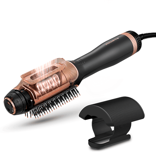 Secador - Rowenta Reverso CF9840, Función Reverse 2 en 1, De secador a moldeador un clic, cabello mojado peinado, Motor iónico, 1200W, Negro​