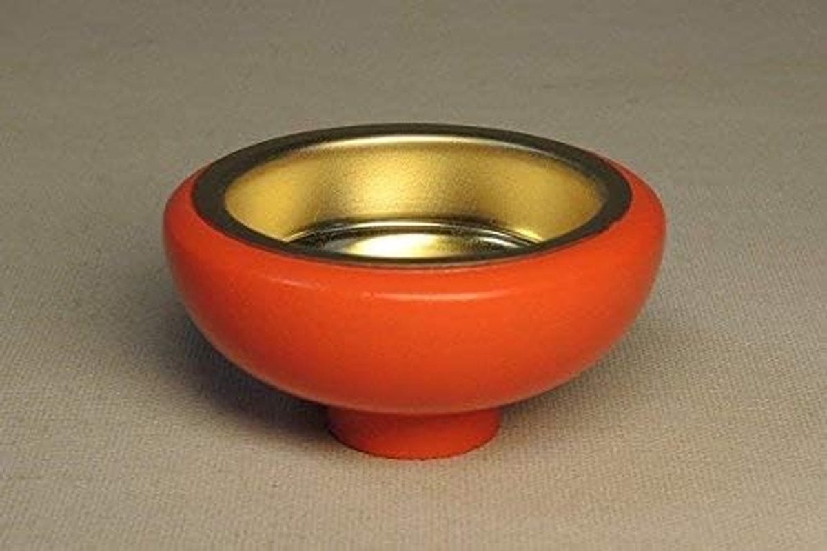 Rode houten theelichtadapter voor 20mm inzetstukken