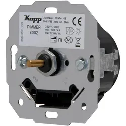 Kopp 800200189 Elektronischer Dimmer mit Druck-Wechselschalter (Phasenabschnitt)