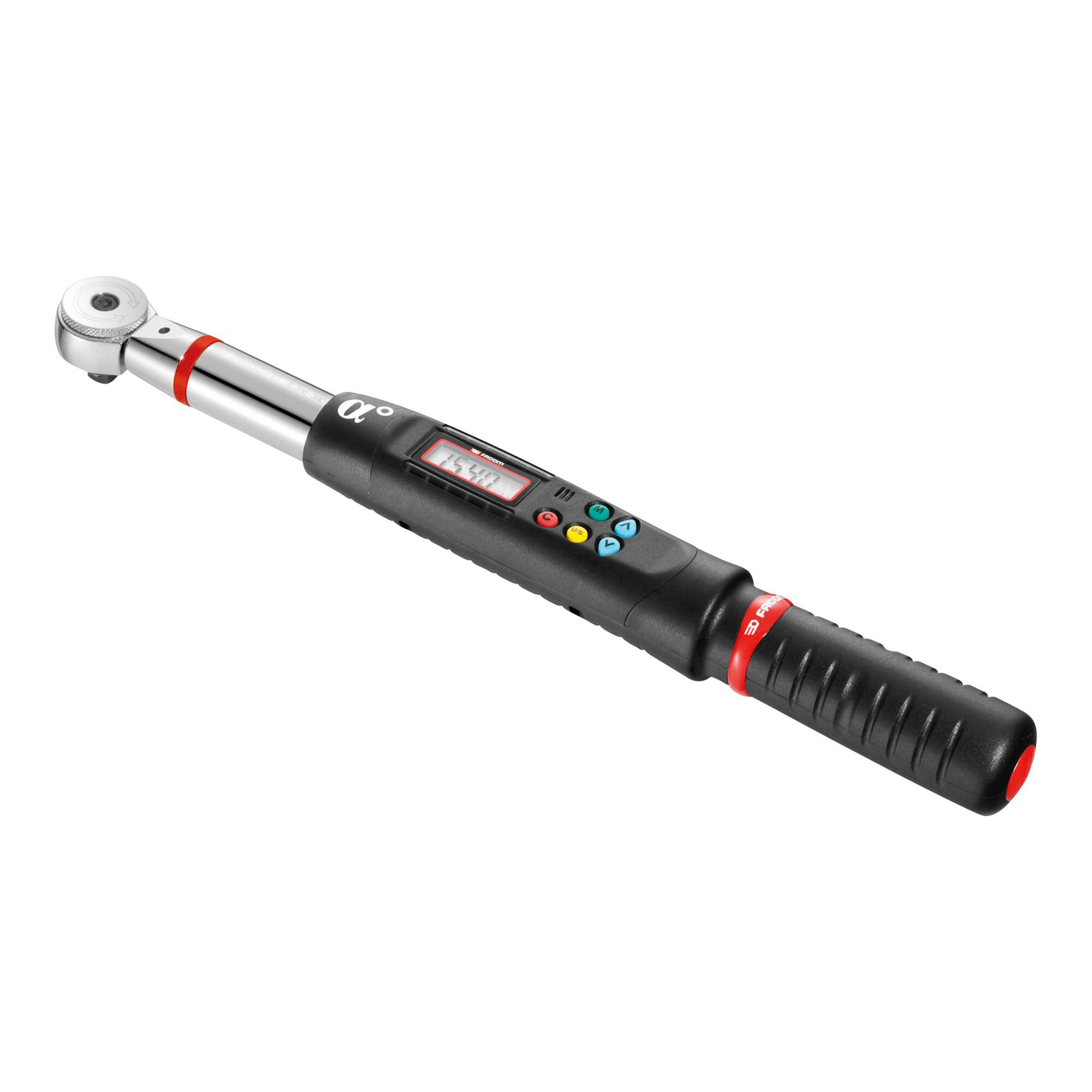 Facom Elektronischer Drehmomentschlüssel mit Drehmomentanzeige und abnehmbarer Knarre S.382V 10 - 200 Nm (E.316A200S)