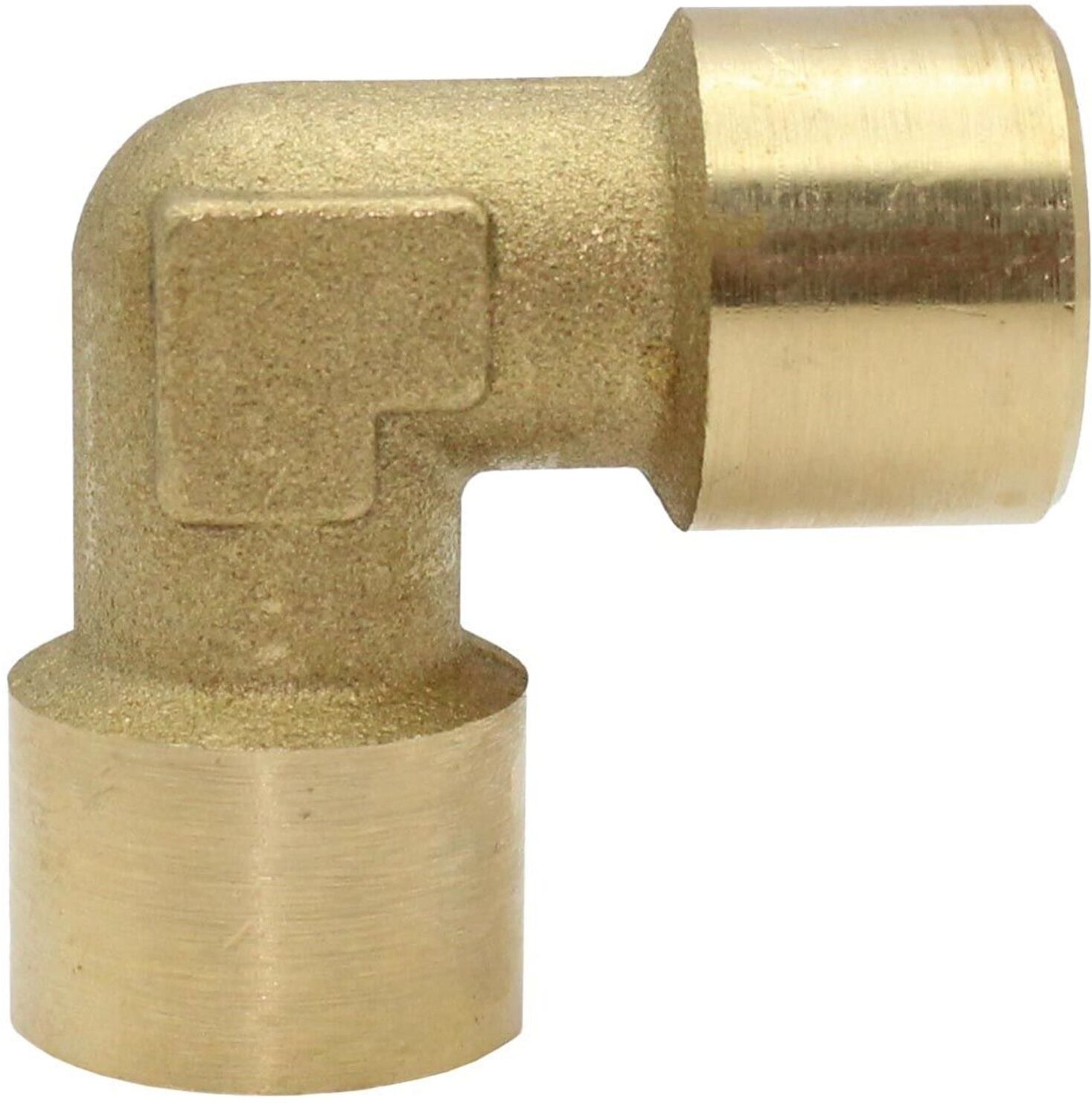 Riegler Winkelstück, innen/innen, G 1/2, SW 21, Messing blank (253.14)