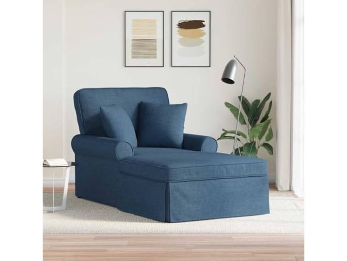 smnyxs Loungesessel mit blauem Rock, Stoff mit Kissen, 3-teilig Modernes Design, atmungsaktiver Stoff, Kissen 40 x 40 cm, gepolsterte Armlehnen, pflegeleicht