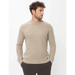 Brax Herren Strickpullover Style RICK cappucino, hellbraun, Gr. XXL