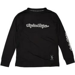 Troy Lee Designs, Jungen, Velotrikot, Skyline Ride LS Tee, Signature, black, youth XS (XS), Schwarz, XS