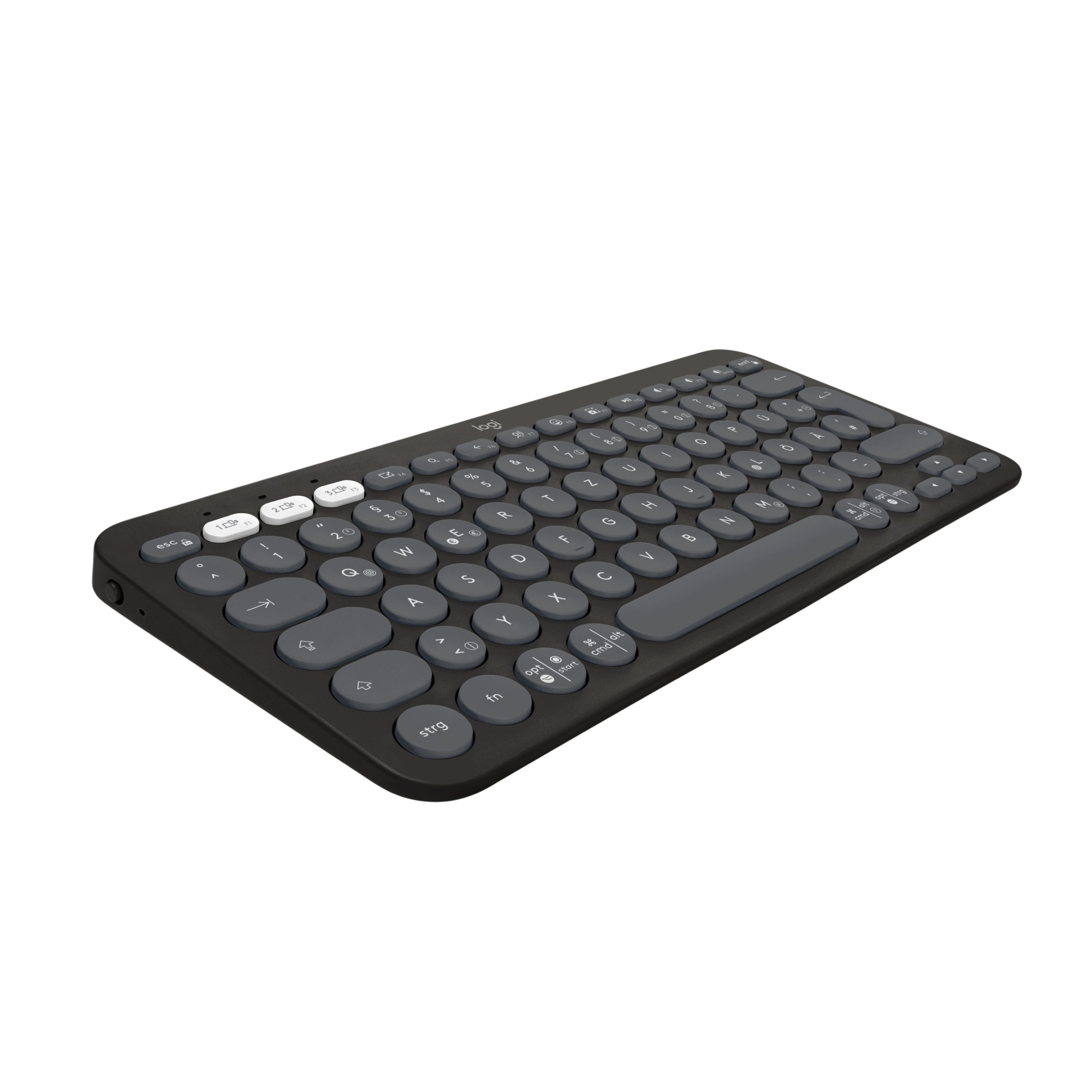 Logitech Pebble Keys 2 K380S Tastatur kabellos (Logi Bolt), Schwarz