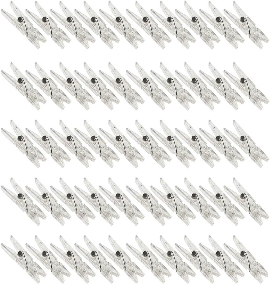 50 Stuks Mini Foto Clips - Transparante Mini Klemmen voor Decoratie en DIY Projecten