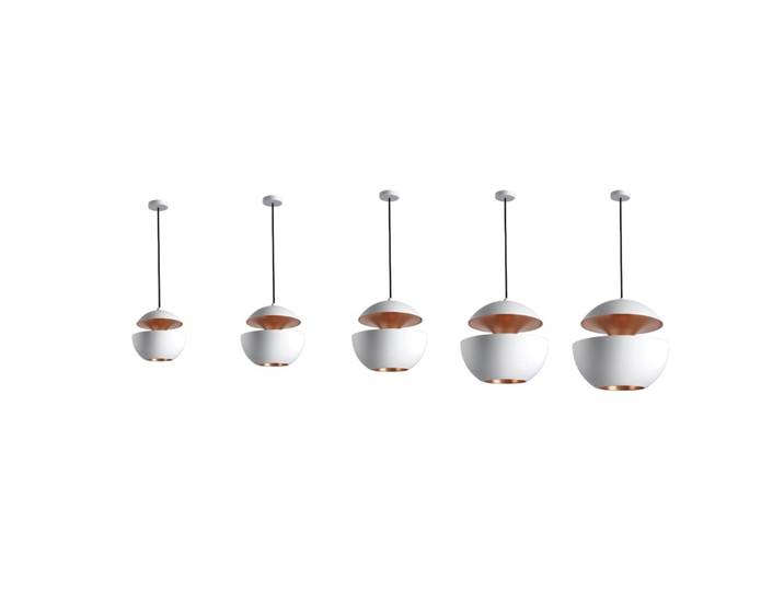 Here Comes The Sun Pendelleuchte Weiß/Kupfer Ø175 - DCW - Wohnzimmer - Aluminium