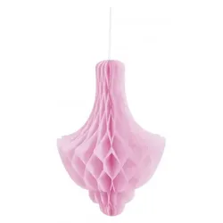 Kronleuchter Dekoration rosa 33,5 cm