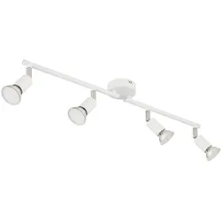 Deckenstrahler Spotleuchte Deckenlampe beweglich Wohnzimmerlampe weiß L 60 cm