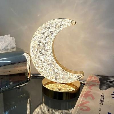 Uplifted Finds Bedroom Crystal Touch Dimming Night Light USB Bedside LED Ambient Table Moon Lamp Bedroom Crystal Touch Dimming Night Light USB Bedside LED Ambient Table Moon Lamp