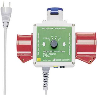 Gossen Metrawatt CEE-Adapter Messadapter CEE-Kupplung 16 A 3polig, CEE-Kupplung 16 A 5polig, CEE-Kupplung 32 A 5polig - Schutzkontakt-Stecker