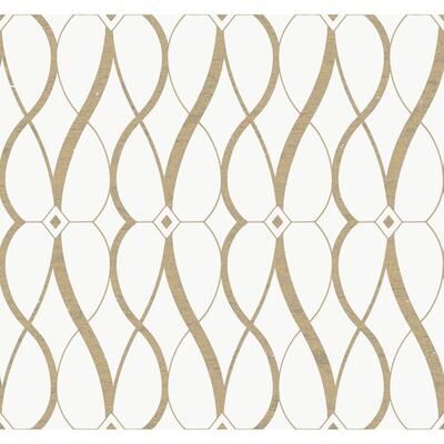 Antonina Vella Graceful Geo Cream & Gold Wallpaper