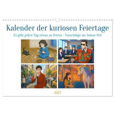 Kalender der kuriosen Feiertage (Wandkalender 2027 DIN A3 quer), CALVENDO Monatskalender