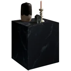 SalesFever »Dallas« Beistelltisch Marmoroptik schwarz 45x50x45 cm