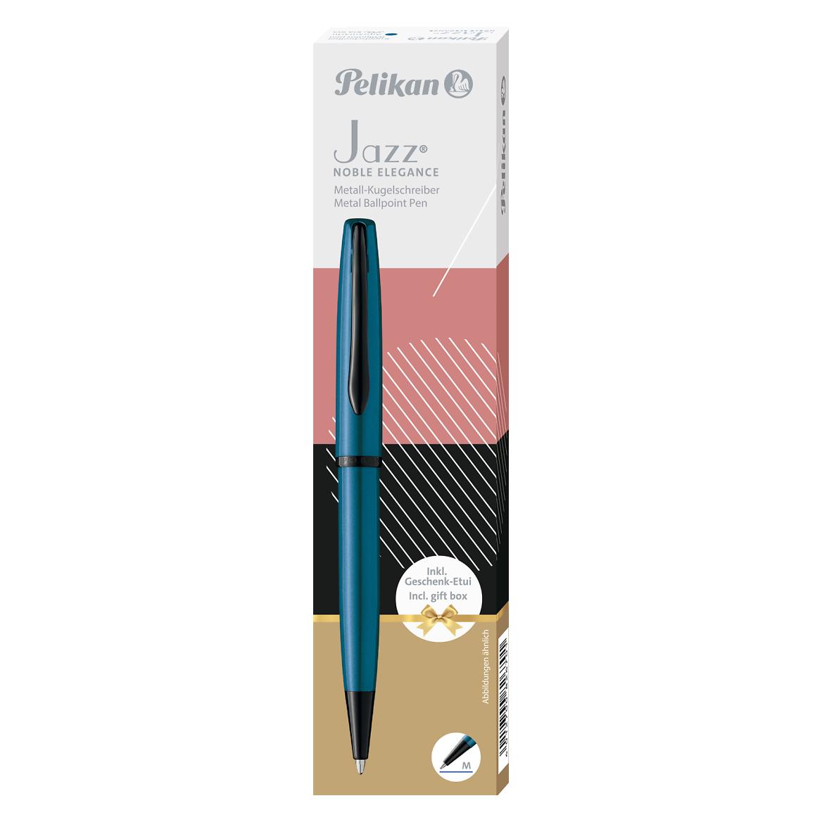 Pelikan Kugelschreiber Kugelschreiber Jazz Noble Elegance K36, 1 ST im Geschenketui, Aquamarin (1x) (826709)