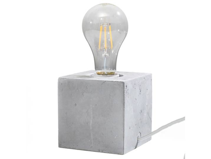 Lampe de table carrée en ciment gris