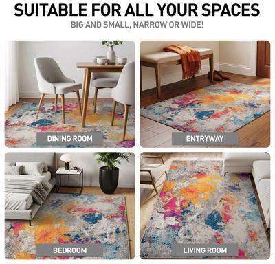 World Rug Gallery Abstract Contemporary Area Rug
