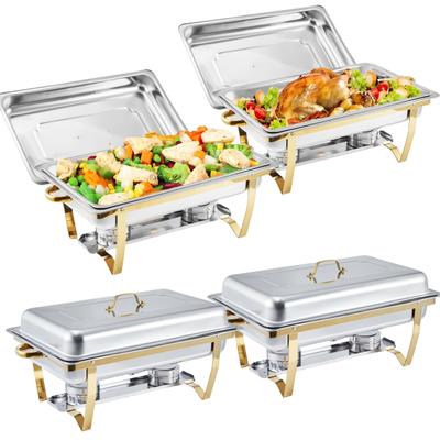 Garvee 2/4 Packs Chafing Dishes for Buffet 8QT Stainless Steel