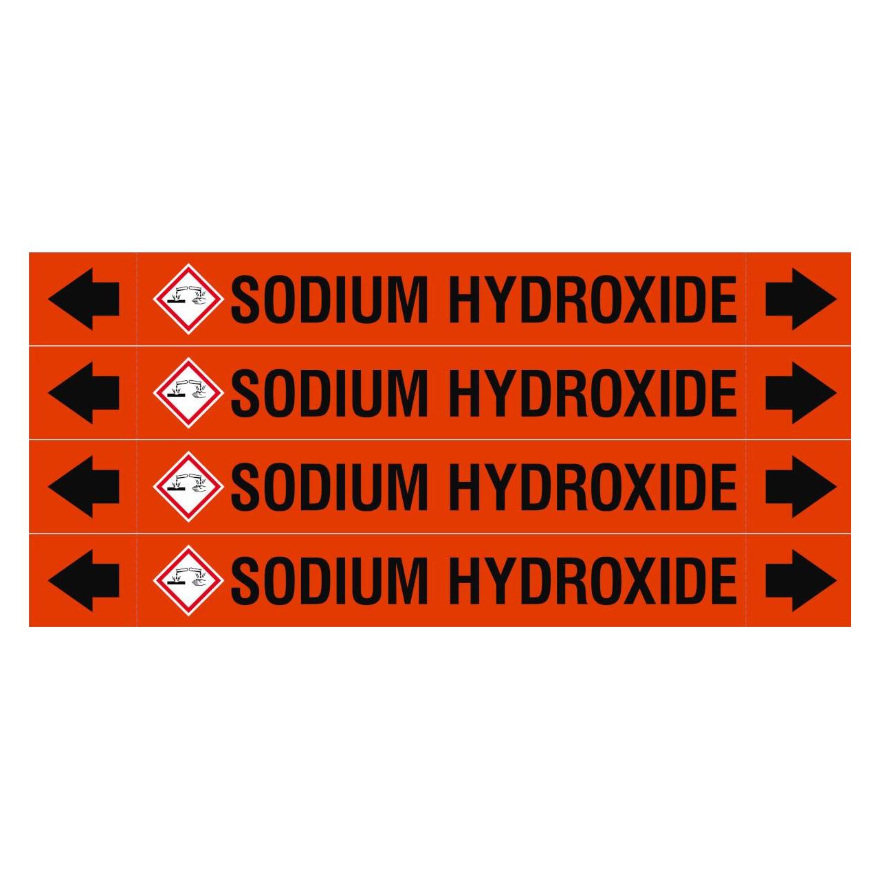 Brady ASME - Rohrmarkierer - Sodium Hydroxide (312852)