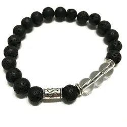 Lava Stone Bracelet - Tribal Rock Quartz