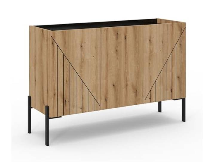 Newroom Sideboard Evoke Oak grifflos Kommode mit Türen Wohnzimmer Flur