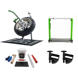 Rabaconda Street Bike Reifenmontiergerät mit Wuchtbock und Starterpaket Schwarz Rabaconda Wuchtbock Paste