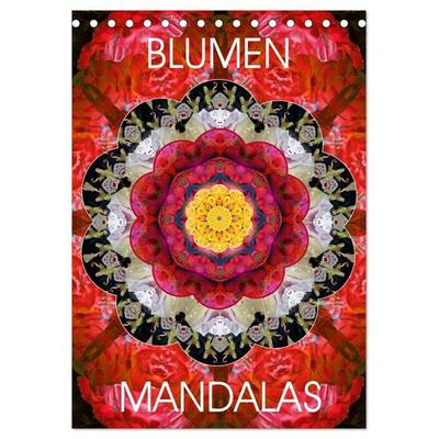 BLUMEN MANDALAS (Tischkalender 2027 DIN A5 hoch), CALVENDO Monatskalender