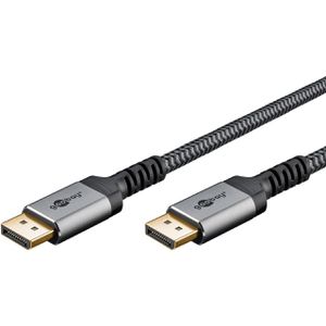 Goobay Displayport-Kabel 65267, 8K UHD, 32,4 Gbit/s, DP 1.4, Displayport auf Displayport, 240Hz, mit Textilmantel, 5 m