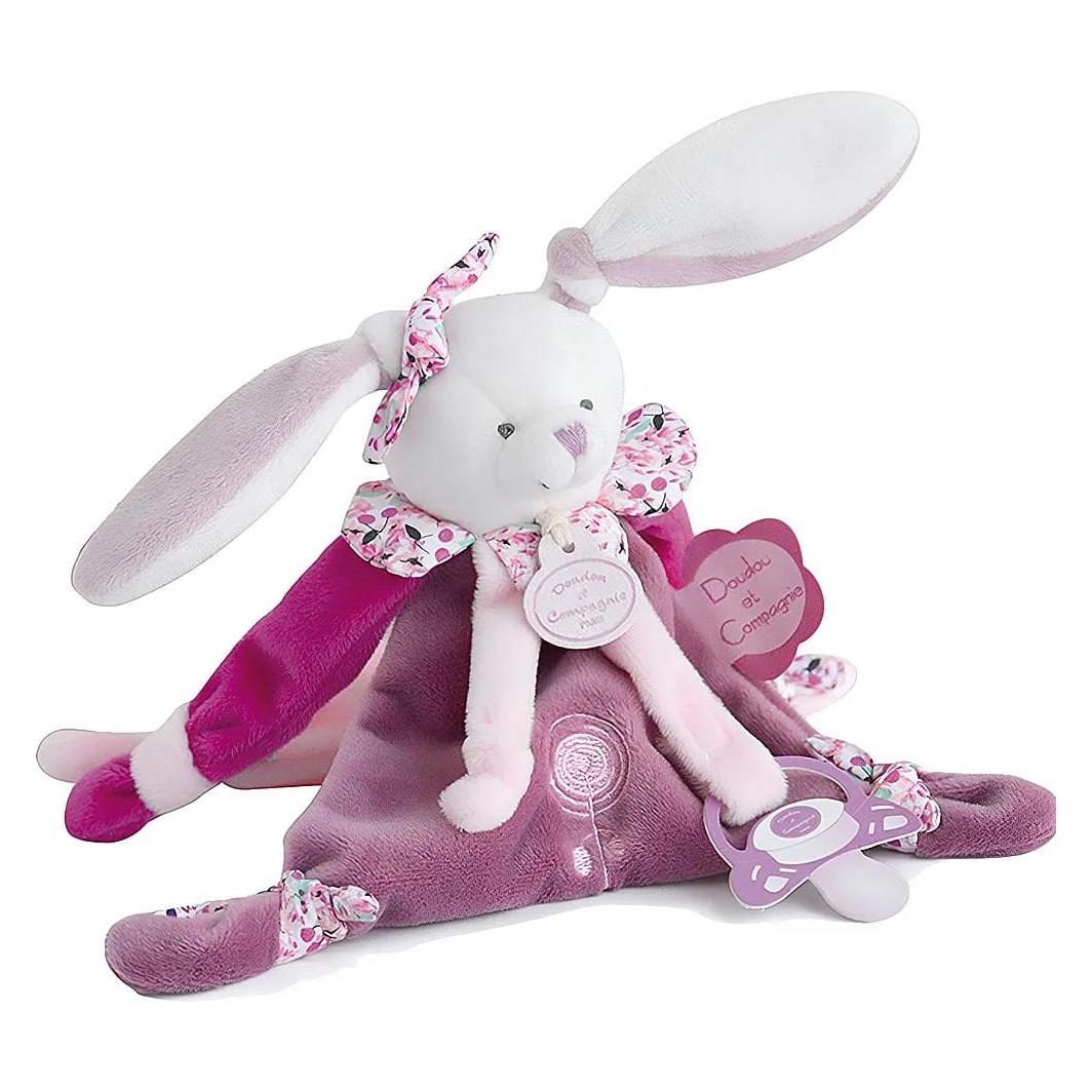 Doudou et Compagnie Kirsche Hase mit Schnullerhalter (20.50 cm) (DC2701)