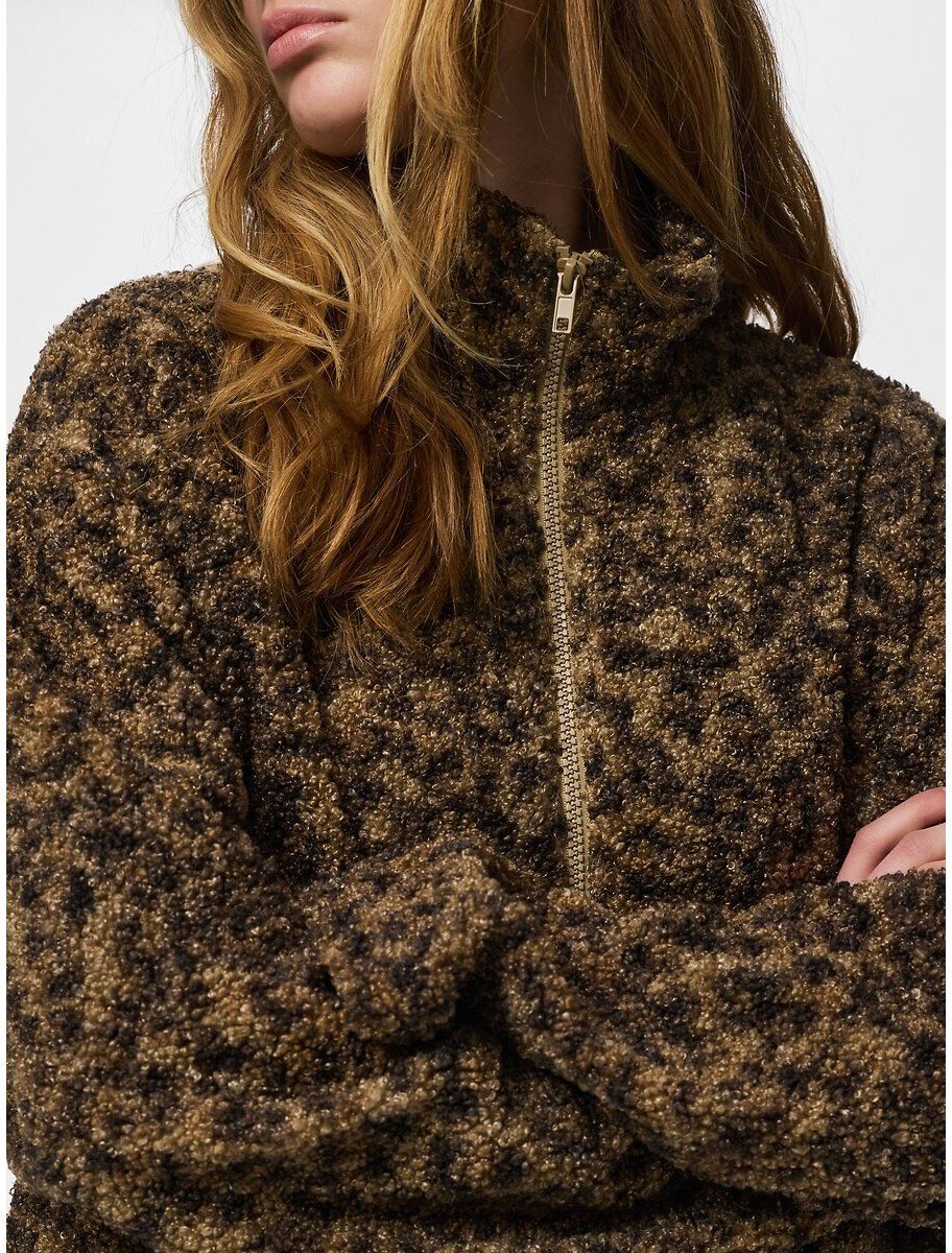 PIECES Veste polaire imprimé léopard