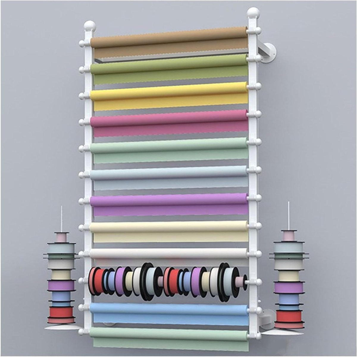 Wit Wandrek Display Opbergrek voor Accessoires Hoogte: 120 cm