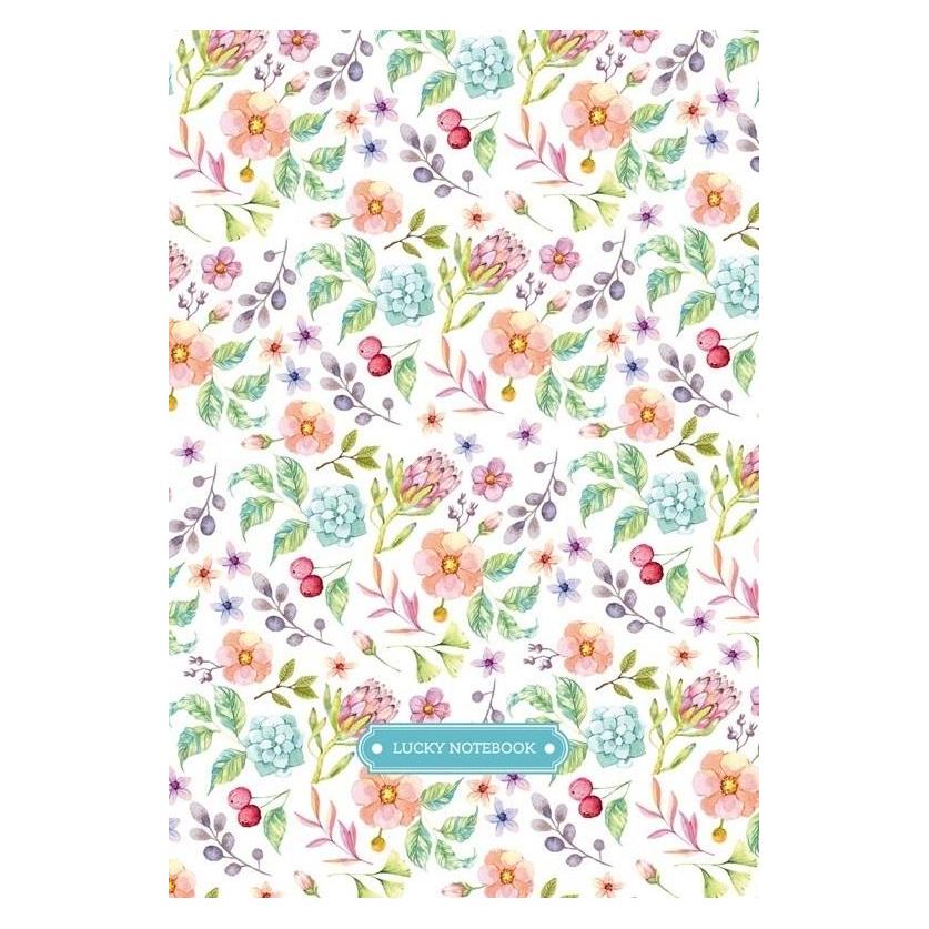 Fresh Dekoratives Notizbuch 143x210/96K Raster Blumen (A5, Harter Einband) (457643)