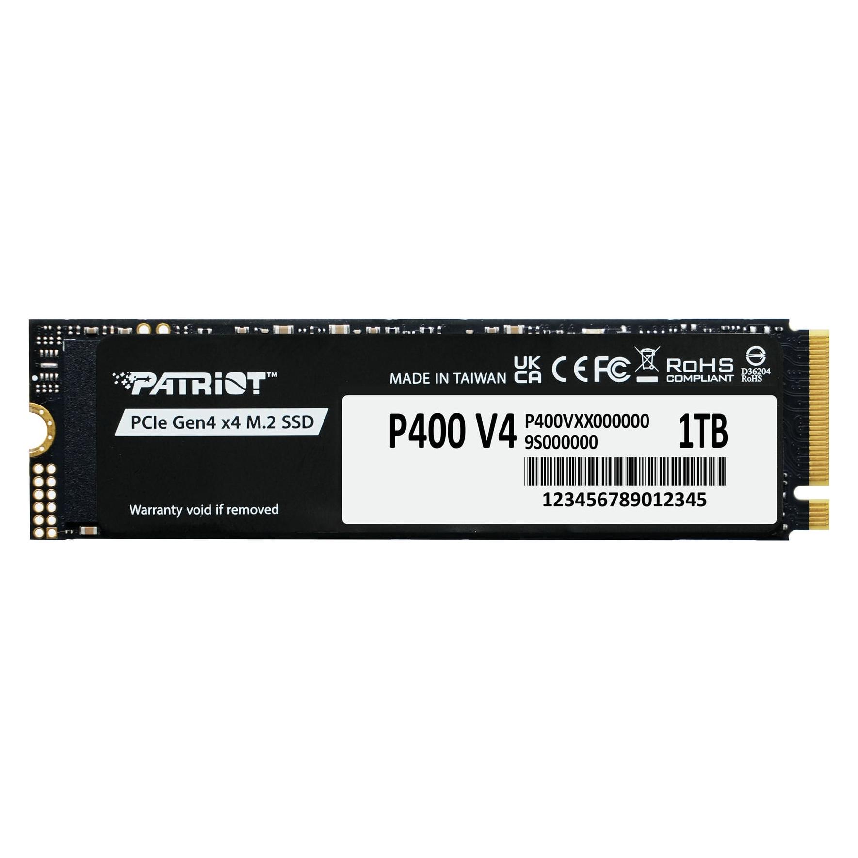 Patriot SSD 1TB 6000/5000 P400 V4 M.2 PAT PCIe (1000 GB, M.2 2280) (P400VP1TBM28H)