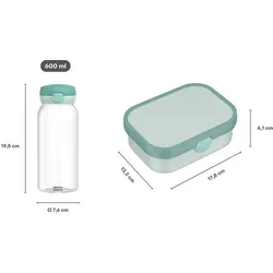 Mepal Campus Lunchset (Flasche mit Klappdeckel), Lunchbox, Mehrfarbig