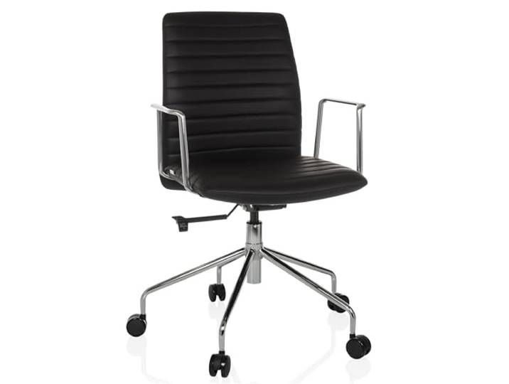hjh OFFICE Chaise de Bureau élégante avec Fonction d'oscillation VEMONA 30 Chaise de Direction Chaise de Design pour Bureau et Home-Office\, Simili Cuir Noir