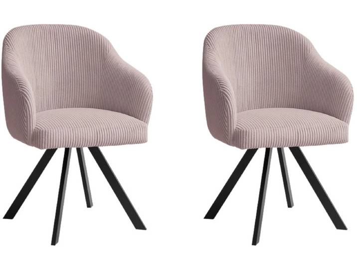 BOBOCHIC Set mit 2 Stühlen SOPHIE Stoff rosa