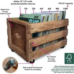 Retro Musique, Aufbewahrungsbox, Aufbewahrungsbox bis zu 100 Alben (1x)