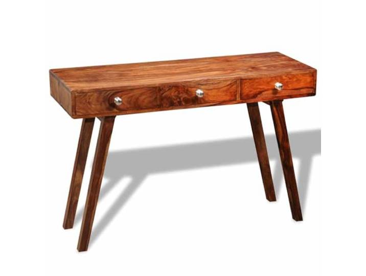 Konsolentisch mit 3 Schubladen, 76 cm, Massivholz Sideboard Vintage, Konsolenschrank, tropisches Hartholz, handgefertigt, Palisander, Rosenholz, dekorative Aufbewahrung