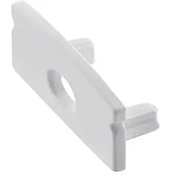 SIGOR Endkappe für LED Aufbauprofil FLACH KS-SIG-PROF8, bündig / mit Loch, Kunststoff grau SIG-9850701