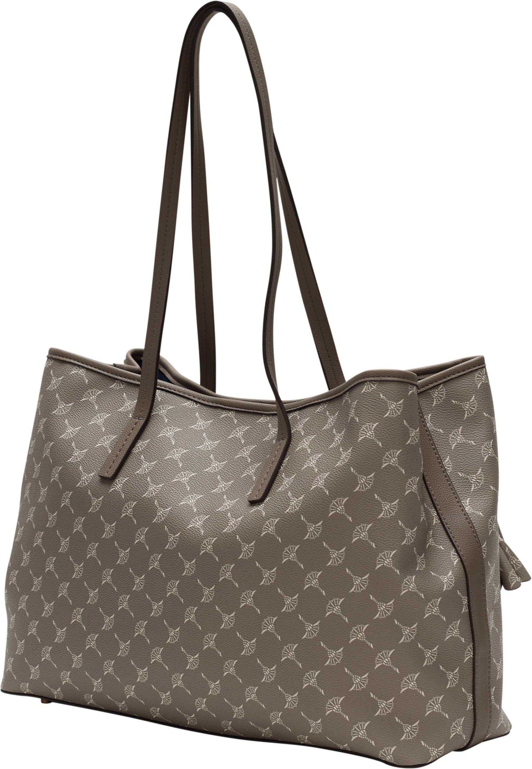 Joop! Shopper JOOP "cortina 1.0 imogen shopper lho", Damen, Gr. B/H/T: 40cm x 27cm x 13cm, beige (tuffet), Lederimitat, Taschen Shopper, Damen Handtasche, Schultertasche, Umhängetasche mit modischen Quasten tuffet B/H/T: 40cm x 27cm x 13cm