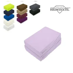 EXKLUSIV HEIMTEXTIL Doppelpack Frottee Spannbettlaken Premium Flieder 120 x 200 cm