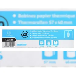 Exacompta 40751E 120x Thermorolle 1-lagig 55g/m2 57x18mx12 - Weiß