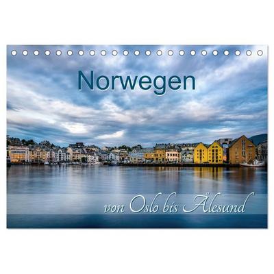 Norwegen von Oslo bis Ålesund (Tischkalender 2026 DIN A5 quer), CALVENDO Monatskalender